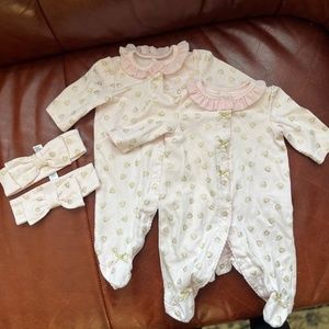 Twin girl pink sets